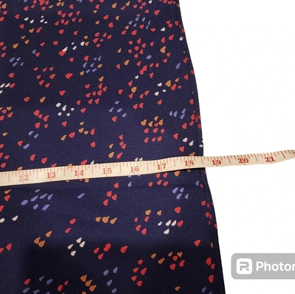 VINTAGE NAVY MULTICOLORED DOTS HANDKERCHIEF - Picture 3 of 3